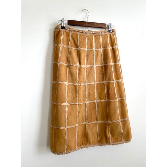 Vintage 70's Suede Skirt/Vest Set Medium - Picture 10 of 15